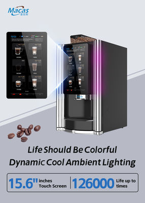 Εμπορική μηχανή πώλησης καφέ 220V/50-60Hz 57Kg 15.6inch Touch Screen MOQ 2 μονάδες Υποστήριξη IOT